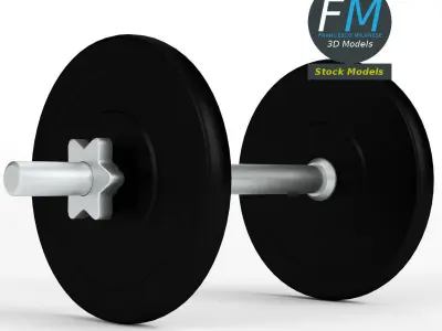 Gym equipment dumbbell 3D model