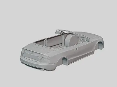 Audi S5 Cabriolet 2012 Printable Body  3D print model
