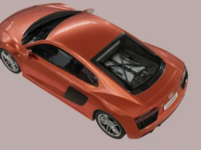 Audi R8 V10 super 3d model with rigged 3D model