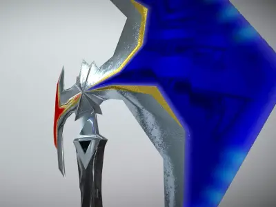 Alien Axe Free low-poly 3D model