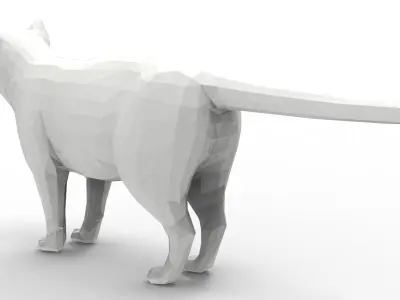 Lowpoly Animal - Cat Low-poly 3D model
