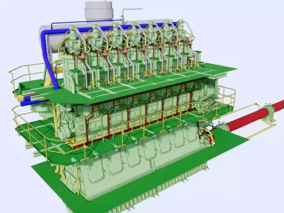 Marine Diesel Engine 3D model