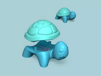 Garden Turtle Key Hide STL - Secret Yard Decor 3D print model