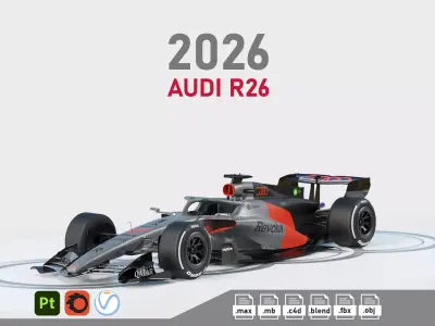 F1 Audi R26 2026 3D model