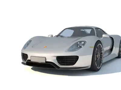 Porsche 918 Supercar 3D Model Low-poly 3D model