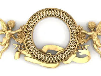 Pendant with Angels 3D print model