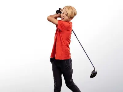 Markus 12497 - Boy Playing Golf Low-poly 3D model