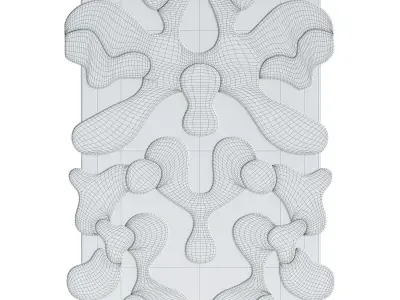 Exclusive Blue Large Blot Rug 3D model