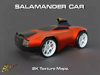 SALAMANDER CAR Low-poly 3D model