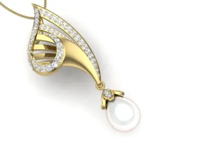 diamond pendant for women  3D print model