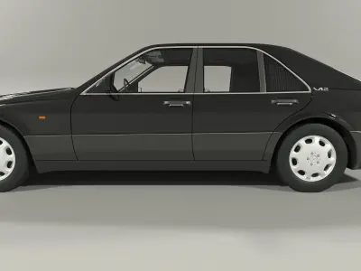 Mercedes Benz S Class W140 600SE 3D model