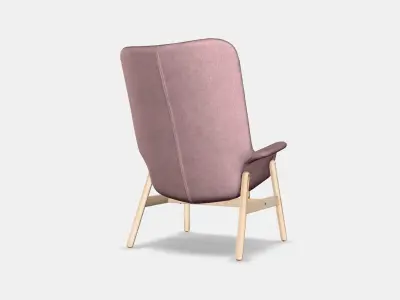 VEDBO Armchair high Low-poly 3D model