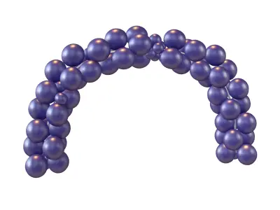 Carnival Balloon Garland V1 009 Low-poly 3D model