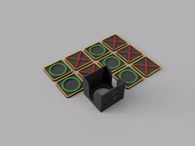 Tic Tac Toe Coasters 3D print model
