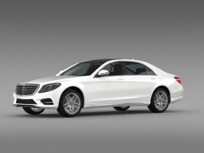 AMG Mercedes Benz S 500 Lang V222 2016 3D model