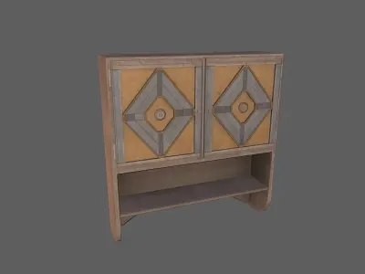 Bathroom vanity unit Low-poly 3D model