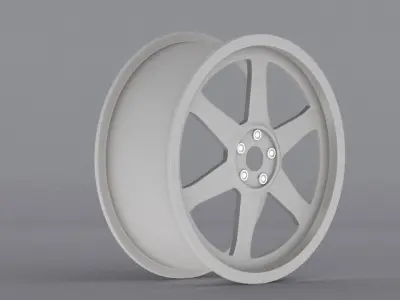 Volk Racing TE37  Low-poly 3D model