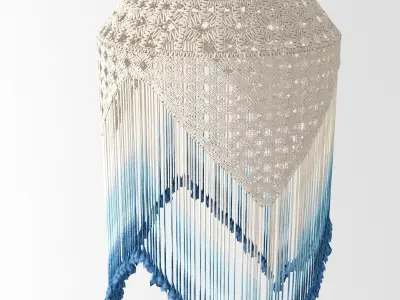 Macrame Lamp Low-poly 3D model