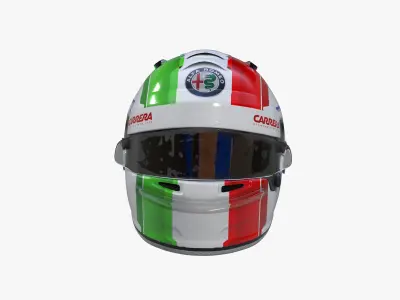 Giovinazzi helmet 2020 Low-poly 3D model