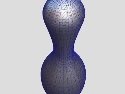 Bowling Pin Low-poly 3D model