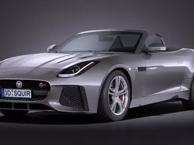 Jaguar F-Type SVR Cabrio 2017 3D model