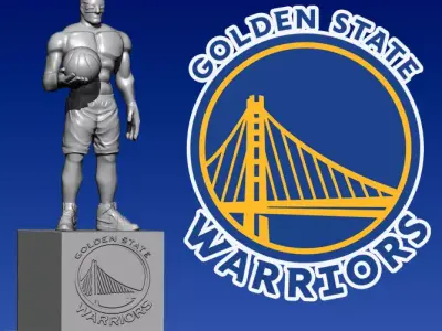 NBA - Golden State Warriors mascot statue - 3d Print 3D print model