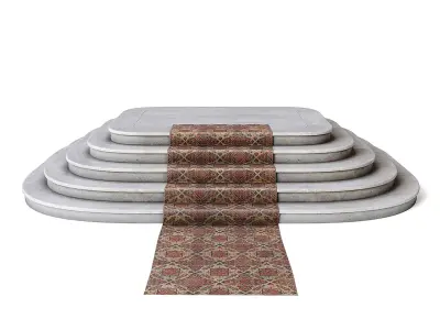 Stone Throne Stairs 3D model