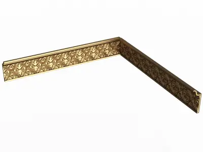 Cornice Decoration Molding 050 90 Degree Low-poly 3D model