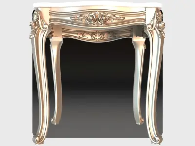 Carved coffee table for cnc 13 3D model