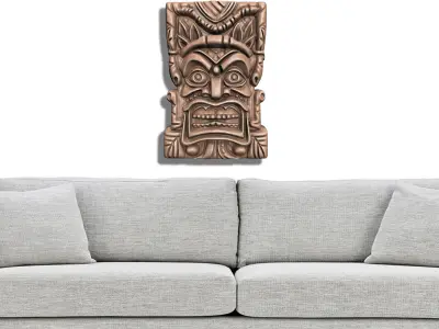 TIKE BAR mask  BUST FOR DECORATION 3D print model