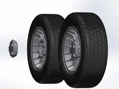 Wheel for scale model of GT version of american ponycar 1988 3D print model