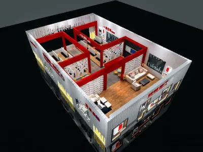 Exhibition - Area - 13X20-3DMAX2009-02 3D model