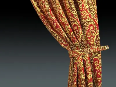 Luxurious Curtain 3D model