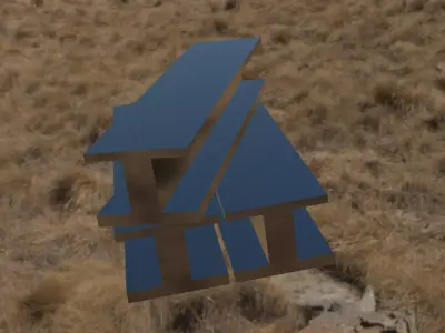  Steel I Beam Workshop Set  Game-Ready and Industrial Asset Low-poly 3D model