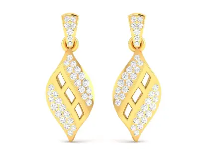 Women Earrings 3dm STL OBJ FBX Render Details 3D print model buy