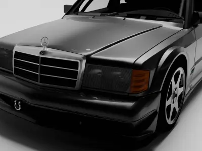 Mercedes Benz 190E   Evolution II Low-poly 3D model