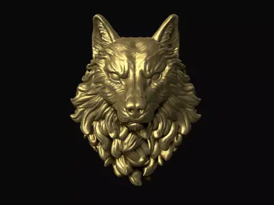 Wolf Head 3D print model