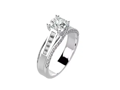 Luxury diamond ring 3D print model