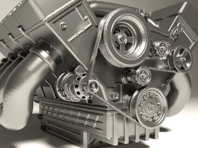 car Engine for 3Dprint 3D print model