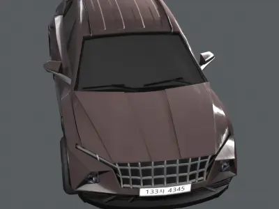 Middle Poly CAR PBR TEXTUREING  3D model