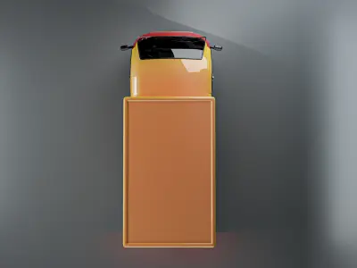 Small box truck  Low-poly 3D model