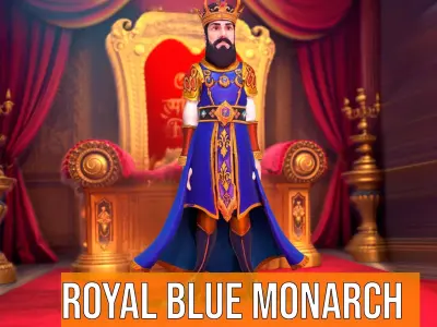 Royal Blue Monarch model pack Low-poly 3D model