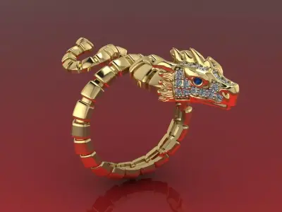 NEO WOMAN RING SPECIAL SERIES1 DRAGON 3D print model