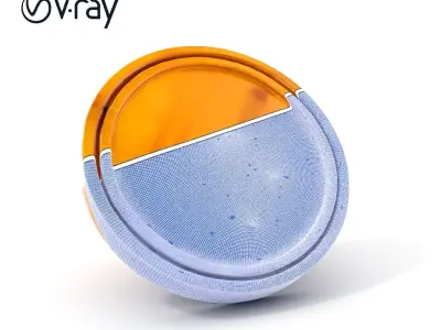 Round Wooden Coaster Model Pack Low-poly 3D model