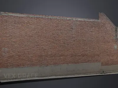 Brick wall 002 3D model