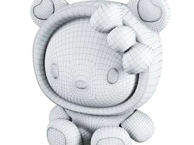 Hello Kitty soft toy 3D model