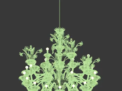 Chandelier Villa Luxury Murano 3D model