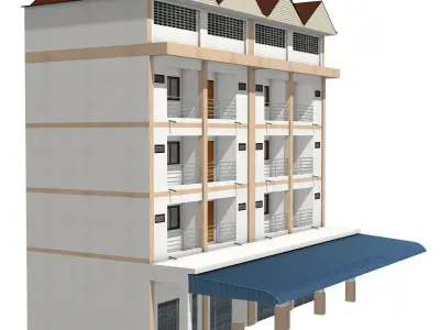 Townhouse apartment building 3D model