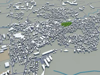 Kusatsu Gunma Japan 15km Free low-poly 3D model