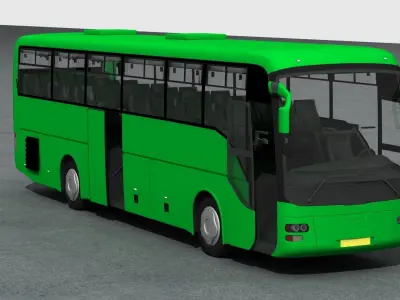 Bus Model Low-poly 3D model